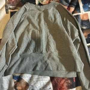 Cropped grey Nike crewneck size small